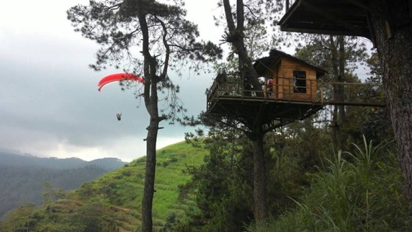 Omah Kayu tree house and paragliding in the Batu highlands